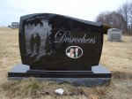 #33 - 3-0 Supreme Black - An all polished monument with laser etched scene and porcelain picture